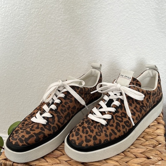 Via Spiga Shoes - Via Spiga V-Mae leopard print Platform Sneakers size 9